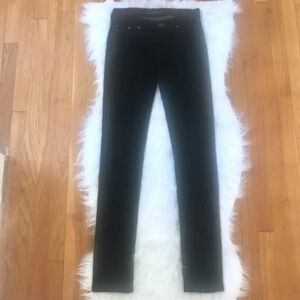 Rock & Republic Side Coated Black Skinny Jeans 25